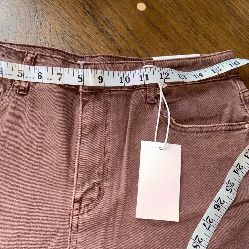 Zenana Outfitters Women's Brown Straight Leg Jeans - Picture 4 of 6